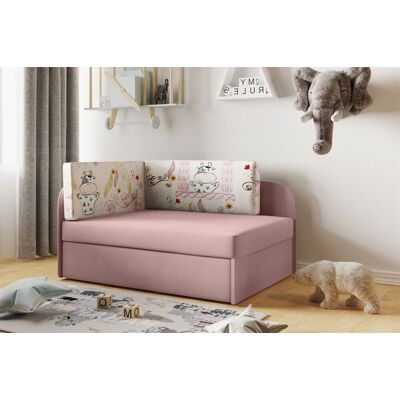 Fun Moebel Sofa Kindersofa Schlafsofa inkl. Bettkasten MAILO Seite Rechts Stoff Rosa-Kuh Fun Moebel Sofa Kindersofa Schlafsofa inkl. Bettkasten MAILO Seite Rechts Stoff Rosa-Kuh