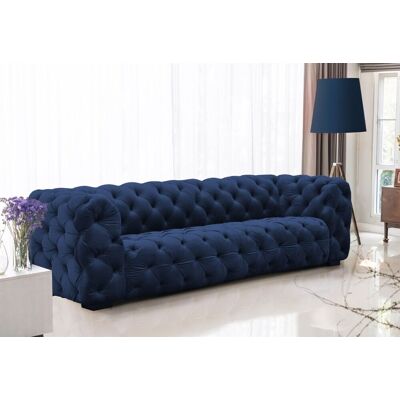 Fun Moebel Sofa Designersofa NATALIE 4-Sitzer in Stoff Riviera Blau Fun Moebel Sofa Designersofa NATALIE 4-Sitzer in Stoff Riviera Blau
