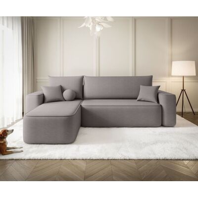 Fun Möbel Ecksofa Schlafsofa Sofa AGEPO Stoff Curio Grau Ottomane Links Fun Möbel Ecksofa Schlafsofa Sofa AGEPO Stoff Curio Grau Ottomane Links