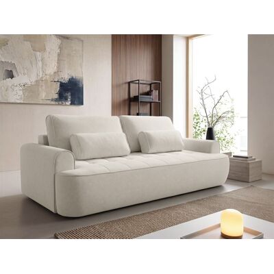 Fun Möbel Sofa 3-Sitzer mit Schlaffunktion HUNTER in Stoff Soft Beige Fun Möbel Sofa 3-Sitzer mit Schlaffunktion HUNTER in Stoff Soft Beige