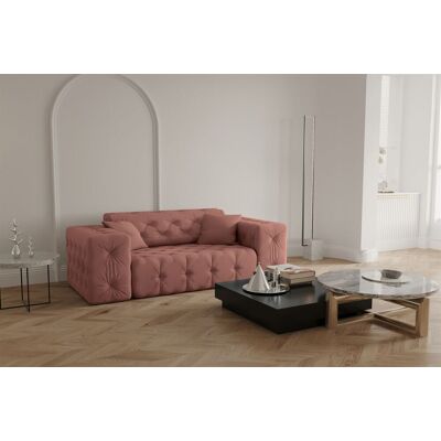 Fun Moebel - CHANTAL - 2-Sitzer - Opera Velvet - Koralle - sofa Fun Moebel - CHANTAL - 2-Sitzer - Opera Velvet - Koralle - sofa