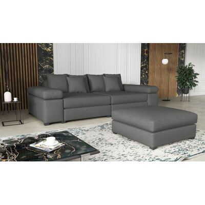 Fun Moebel Big Sofa Megasofa Riesensofa AREZZO inkl. Hocker Stoff Now or Never Dunkelgrau Fun Moebel Big Sofa Megasofa Riesensofa AREZZO inkl. Hocker Stoff Now or Never Dunkelgrau