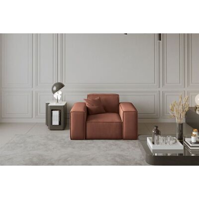 Fun Moebel Sessel Designersessel CELES in Stoff Opera Velvet Kupferbraun Fun Moebel Sessel Designersessel CELES in Stoff Opera Velvet Kupferbraun