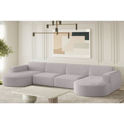 Fun Möbel Wohnlandschaft U-Form Sofa PALMA XL in Stoff Ascot Rose Fun Möbel Wohnlandschaft U-Form Sofa PALMA XL in Stoff Ascot Rose