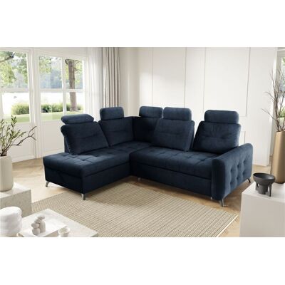 Fun Moebel Ecksofa Schlafsofa Sofa WENDIE Stoff Hold Me Dunkelblau Ottomane Links Fun Moebel Ecksofa Schlafsofa Sofa WENDIE Stoff Hold Me Dunkelblau Ottomane Links