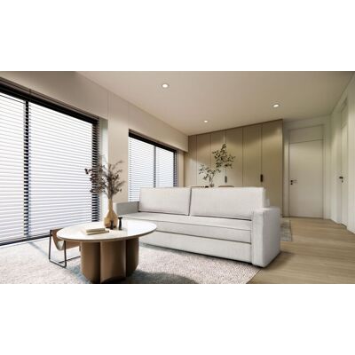 Fun Möbel Schlafsofa Designersofa Sofa 3-Sitzer FERMINE in Stoff Allora Creme Fun Möbel Schlafsofa Designersofa Sofa 3-Sitzer FERMINE in Stoff Allora Creme