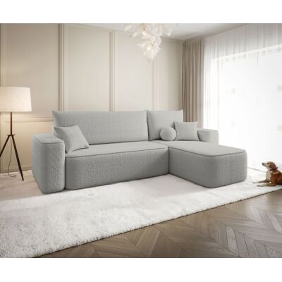 Fun Möbel Ecksofa Schlafsofa Sofa AGEPO Stoff Quelle Hellgrau Ottomane Rechts Fun Möbel Ecksofa Schlafsofa Sofa AGEPO Stoff Quelle Hellgrau Ottomane Rechts
