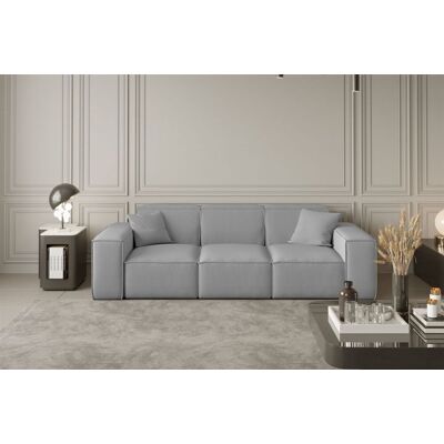 Fun Moebel - CELES - Opera Velvet - Hellgrau - Sofa Fun Moebel - CELES - Opera Velvet - Hellgrau - Sofa