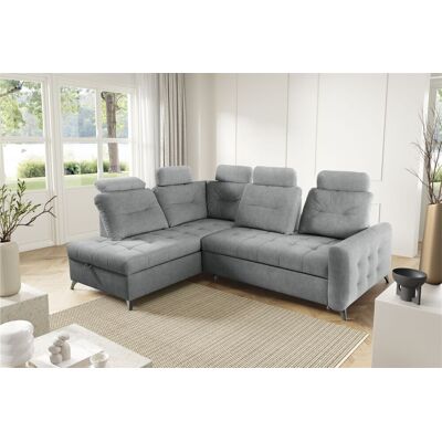 Fun Moebel Ecksofa Schlafsofa Sofa WENDIE Stoff Hold Me Grau Ottomane Links Fun Moebel Ecksofa Schlafsofa Sofa WENDIE Stoff Hold Me Grau Ottomane Links