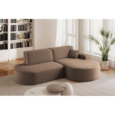 Fun Möbel Ecksofa Schlafsofa Sofa VENEDIG Stoff Salvador Braun Ottomane Rechts Fun Möbel Ecksofa Schlafsofa Sofa VENEDIG Stoff Salvador Braun Ottomane Rechts
