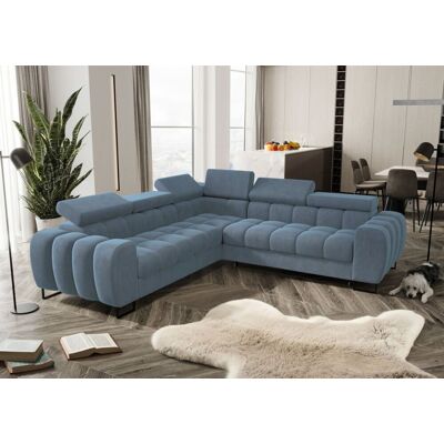 Fun Moebel Ecksofa Schlafsofa BASTIEN in Stoff Terra Hellblau Seite Universal Fun Moebel Ecksofa Schlafsofa BASTIEN in Stoff Terra Hellblau Seite Universal
