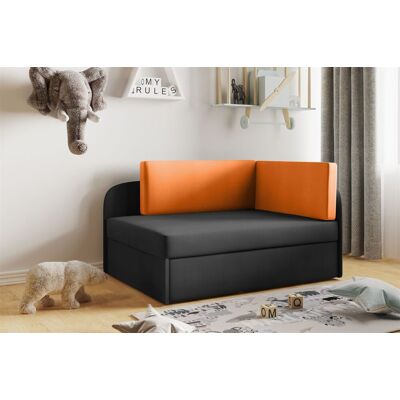Fun Moebel Sofa Kindersofa Schlafsofa inkl. Bettkasten MAILO Seite Links Stoff Schwarz-O... Fun Moebel Sofa Kindersofa Schlafsofa inkl. Bettkasten MAILO Seite Links Stoff Schwarz-O...