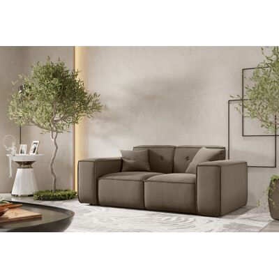 Fun Möbel Sofa Designersofa CESINA 2-Sitzer in Stoff Opera Velvet Taupe Fun Möbel Sofa Designersofa CESINA 2-Sitzer in Stoff Opera Velvet Taupe