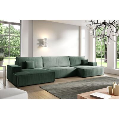 Fun Möbel Wohnlandschaft Schlafsofa CORUNIA Stoff Poso Grün Fun Möbel Wohnlandschaft Schlafsofa CORUNIA Stoff Poso Grün
