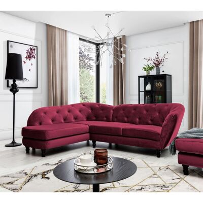 Fun Moebel - CHARLOTTE - Bordeaux - Velvet - Sofa Fun Moebel - CHARLOTTE - Bordeaux - Velvet - Sofa