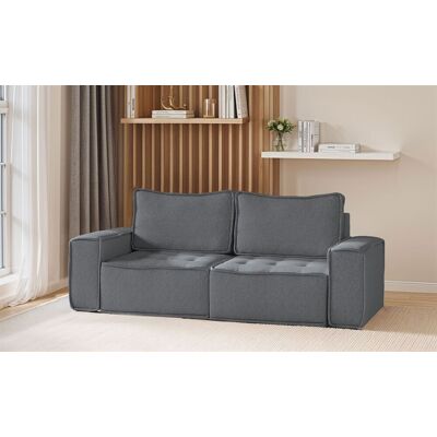Fun Möbel Sofa Modulsofa 2-teilig SANDE 2-Sitzer Stoff Alpine Anthrazit Fun Möbel Sofa Modulsofa 2-teilig SANDE 2-Sitzer Stoff Alpine Anthrazit