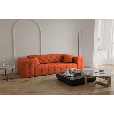 Fun Moebel CHANTAL - Orange - Opera Velvet - Sofa Fun Moebel CHANTAL - Orange - Opera Velvet - Sofa