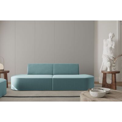 Fun Moebel Sofa Designersofa 2-Sitzer MILOT in Stoff Opera Velvet Aquablau Fun Moebel Sofa Designersofa 2-Sitzer MILOT in Stoff Opera Velvet Aquablau