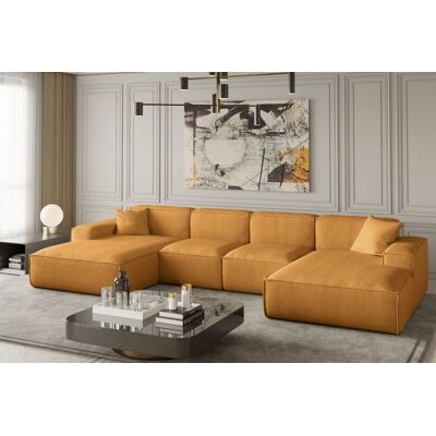 Fun Moebel Wohnlandschaft U-Form CELES XS in Stoff Scala Gelb Fun Moebel Wohnlandschaft U-Form CELES XS in Stoff Scala Gelb