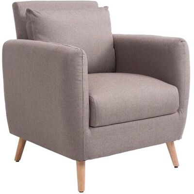 Fun Möbel Sessel Wohnzimmersessel JULES - Stoffbezug Taupe Fun Möbel Sessel Wohnzimmersessel JULES - Stoffbezug Taupe
