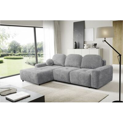Fun Möbel Ecksofa Schlafsofa Sofa ARGOS in Stoff Vibe Grau Ottomane Links Fun Möbel Ecksofa Schlafsofa Sofa ARGOS in Stoff Vibe Grau Ottomane Links