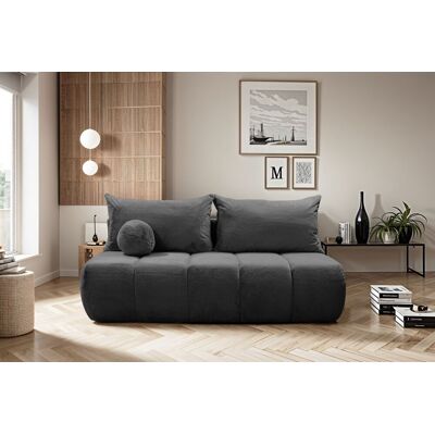 Fun Möbel Schlafsofa Designersofa Sofa 3-Sitzer ANZIA in Stoff Bunny Anthrazit Fun Möbel Schlafsofa Designersofa Sofa 3-Sitzer ANZIA in Stoff Bunny Anthrazit