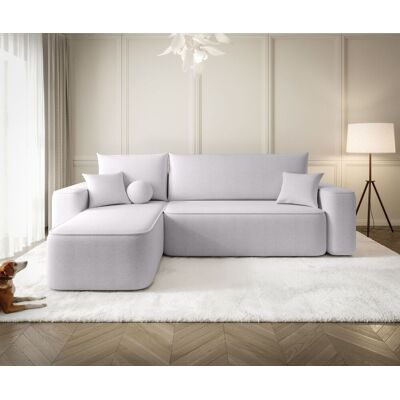 Fun Möbel Ecksofa Schlafsofa Sofa AGEPO Stoff Curio Hellgrau Ottomane Links Fun Möbel Ecksofa Schlafsofa Sofa AGEPO Stoff Curio Hellgrau Ottomane Links