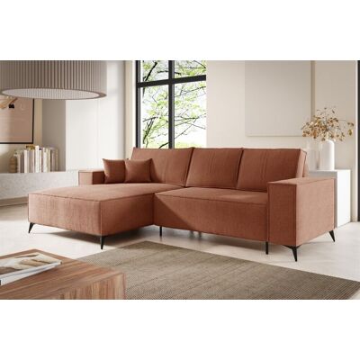 Fun Möbel Ecksofa Schlafsofa FIORE Stoff ARAGON Altrosa Ottomane Links Fun Möbel Ecksofa Schlafsofa FIORE Stoff ARAGON Altrosa Ottomane Links