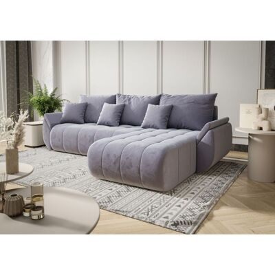 Fun Möbel OUTLET Ecksofa Schlafsofa AKITA Stoff Monolith Hellblau Ottomane Rechts Fun Möbel OUTLET Ecksofa Schlafsofa AKITA Stoff Monolith Hellblau Ottomane Rechts