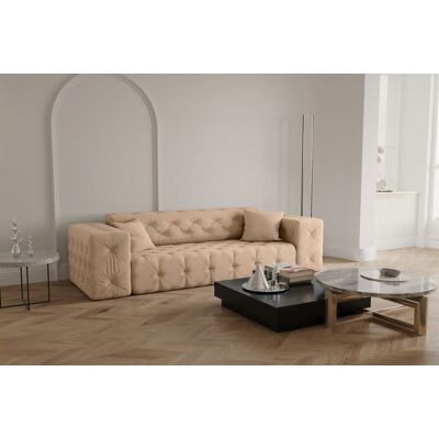 Fun Moebel - CHANTAL - Opera Velvet Beige - 3-Sitzer - Sofa Fun Moebel - CHANTAL - Opera Velvet Beige - 3-Sitzer - Sofa