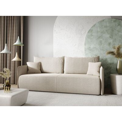Fun Möbel Sofa 2-Sitzer mit Schlaffunktion CALGARY Stoff Curio Hellgrau Fun Möbel Sofa 2-Sitzer mit Schlaffunktion CALGARY Stoff Curio Hellgrau