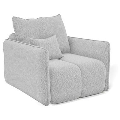 Fun Möbel Sessel Designersessel MORGANO Stoff Abriamo Hellgrau Fun Möbel Sessel Designersessel MORGANO Stoff Abriamo Hellgrau