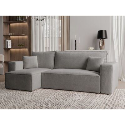 Fun Möbel Ecksofa Schlafsofa Sofa ADARA in Stoff Centaur Grau Ottomane Links Fun Möbel Ecksofa Schlafsofa Sofa ADARA in Stoff Centaur Grau Ottomane Links