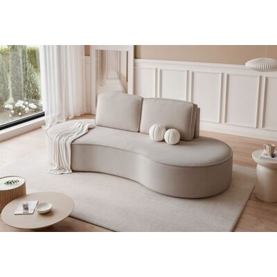Fun Möbel Sofa Designersofa ARLET 3-Sitzer in Stoff Riviera Hellbeige Fun Möbel Sofa Designersofa ARLET 3-Sitzer in Stoff Riviera Hellbeige