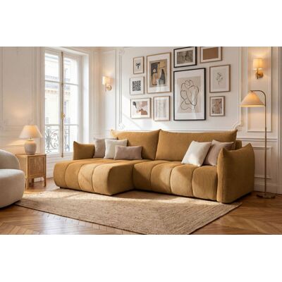 Fun Möbel Ecksofa Schlafsofa ONTARIO in Stoff Poso Senfgelb Ottomane Links Fun Möbel Ecksofa Schlafsofa ONTARIO in Stoff Poso Senfgelb Ottomane Links