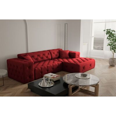 Fun Moebel - CHANTAL - Rubinrot - Ottomane Rechts - Sofa Fun Moebel - CHANTAL - Rubinrot - Ottomane Rechts - Sofa