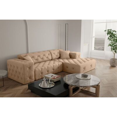 Fun Moebel - CHANTAL - Beige - Opera Velvet - Sofa Fun Moebel - CHANTAL - Beige - Opera Velvet - Sofa