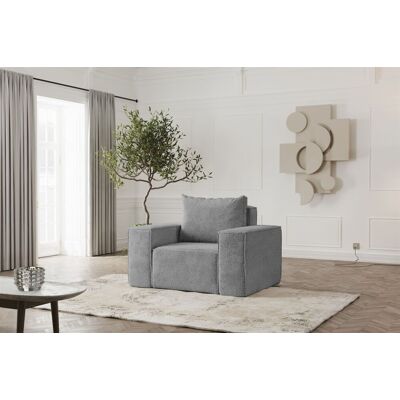 Fun Möbel Sessel Designersessel ESTELLE in Stoff Abriamo Grau Fun Möbel Sessel Designersessel ESTELLE in Stoff Abriamo Grau