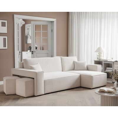 Fun Möbel Ecksofa Schlafsofa Sofa ADARA inkl. Hocker in Stoff Centaur Creme Ottomane Re... Fun Möbel Ecksofa Schlafsofa Sofa ADARA inkl. Hocker in Stoff Centaur Creme Ottomane Re...