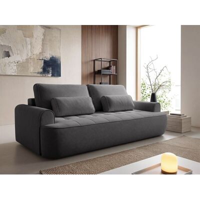 Fun Möbel Sofa 3-Sitzer mit Schlaffunktion HUNTER in Stoff Soft Graphit Fun Möbel Sofa 3-Sitzer mit Schlaffunktion HUNTER in Stoff Soft Graphit
