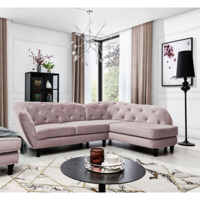Fun Moebel - CHARLOTTE - Rose - Samt - Sofa Fun Moebel - CHARLOTTE - Rose - Samt - Sofa