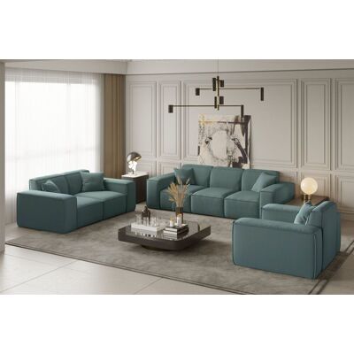 Fun Moebel - CELES - Petrol - Opera Velvet - Sofaset Fun Moebel - CELES - Petrol - Opera Velvet - Sofaset
