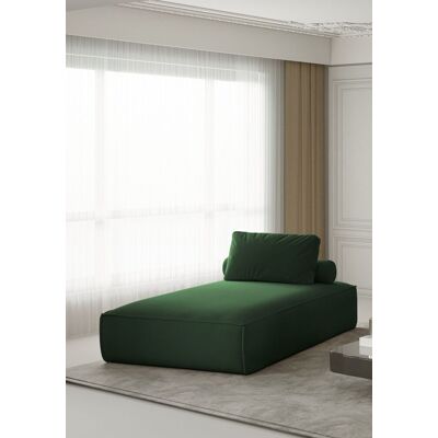 Fun Moebel Chaiselongue Sezlong Liege CELES in Stoff Opera Velvet Grün Fun Moebel Chaiselongue Sezlong Liege CELES in Stoff Opera Velvet Grün