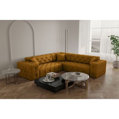 Fun Moebel - CHANTAL - Yellow-gold - Opera Velvet - Sectional Fun Moebel - CHANTAL - Yellow-gold - Opera Velvet - Sectional