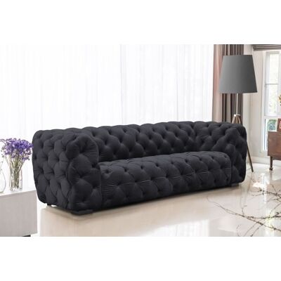 Fun Moebel Sofa Designersofa NATALIE 3-Sitzer in Stoff Riviera Anthrazit Fun Moebel Sofa Designersofa NATALIE 3-Sitzer in Stoff Riviera Anthrazit
