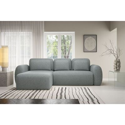 Fun Möbel Ecksofa Schlafsofa Sofa GASTON in Stoff Puente Dunkelgrau Ottomane Links Fun Möbel Ecksofa Schlafsofa Sofa GASTON in Stoff Puente Dunkelgrau Ottomane Links