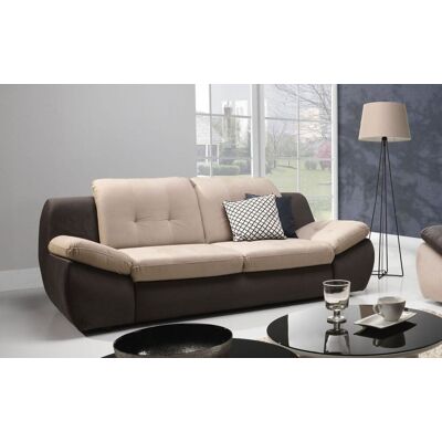 Fun Moebel Sofa 2-Sitzer PEDRO Polyesterstoff Braun / Beige 175x84x113 cm Fun Moebel Sofa 2-Sitzer PEDRO Polyesterstoff Braun / Beige 175x84x113 cm
