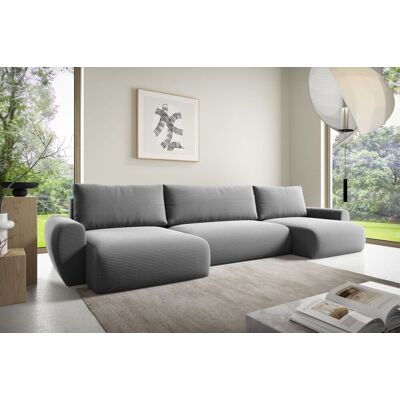 Fun Möbel Wohnlandschaft Schlafsofa GALAN Stoff Poso Hellgrau Fun Möbel Wohnlandschaft Schlafsofa GALAN Stoff Poso Hellgrau