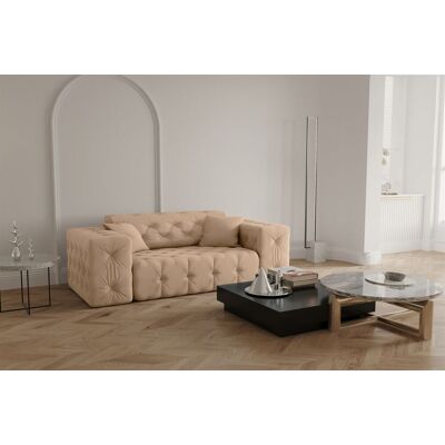 Fun Moebel - CHANTAL - 2-Sitzer - Opera Velvet Beige - Sofa Fun Moebel - CHANTAL - 2-Sitzer - Opera Velvet Beige - Sofa