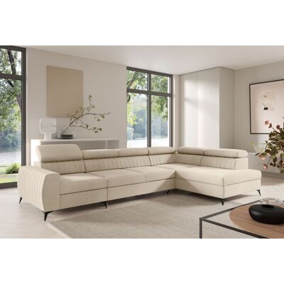 Fun Moebel LAGERDEAL Ecksofa Schlafsofa Sofa TORONTO XL Stoff Element Creme Ottomane Rechts Fun Moebel LAGERDEAL Ecksofa Schlafsofa Sofa TORONTO XL Stoff Element Creme Ottomane Rechts